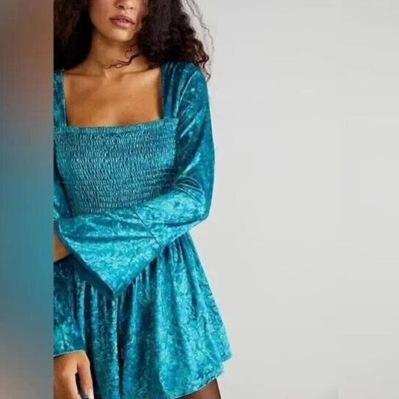 Free People Long Sleeve Romper - Picture 1 of 6